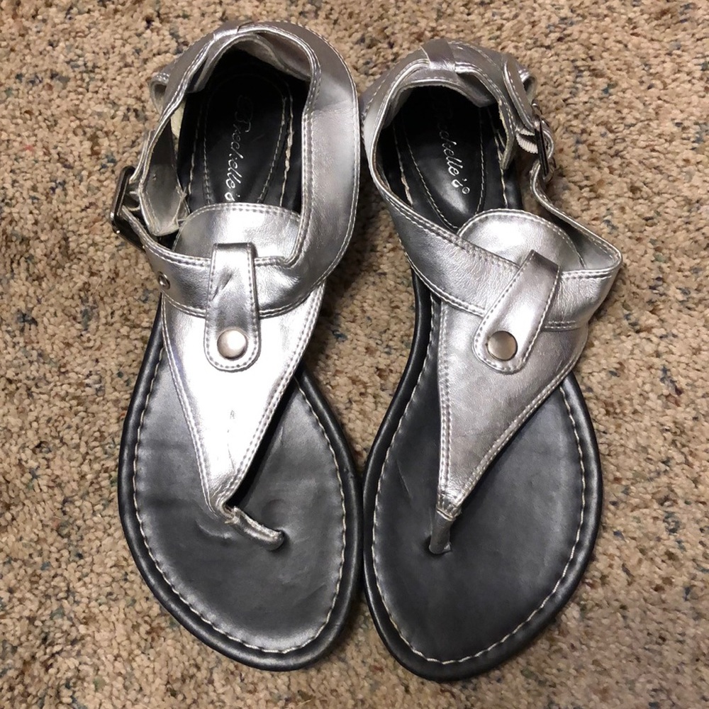 Silver sandals